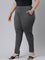 Women Solid Silver Grey Stretch Ponte Pants