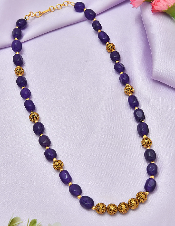 Designer Monalisa Amethyst Beads Mala