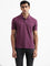 WES Casuals Solid Mauve T-Shirt