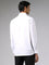 WES Formals Solid White Slim Fit Shirt