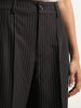 Wardrobe Black Striped-Patterned Trousers