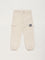 HOP Kids Solid Cream Cargo Pants