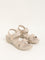 LUNA BLU Ivory Criss Cross Band Sandals