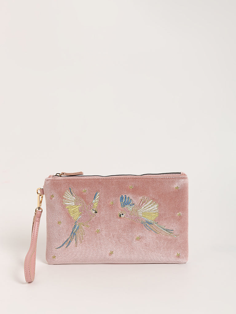 Studiowest Pink Velvet Pouch