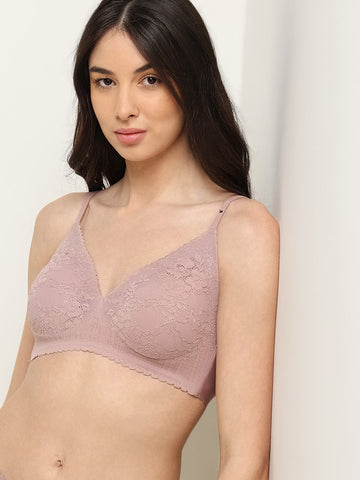 Wunderlove Brown Lace Invisible Bra