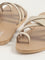 LUNA BLU Beige 3-Strap Sandals