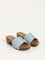 LUNA BLU Blue Slip-On Heel Sandals