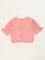 Utsa Kids Peach Floral Embroidered Cotton Blend Top (8 -14yrs)