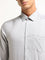 WES Formals Grey Printed Slim Fit Shirt