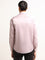 WES Formals Blush Pink Solid Slim Fit Shirt