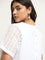 Gia White Eyelet Knit Top