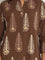 Utsa Brown Straight Fit Printed Cotton Kurta