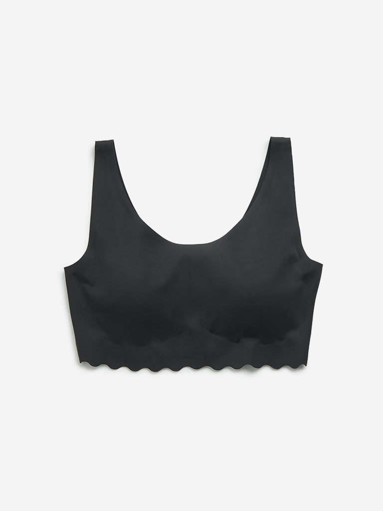 Y&F Kids Black Invisible Crop Top