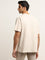 WES Casuals Beige Solid Regular Fit T-Shirt