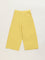 Utsa Kids Yellow Mid-Rise Wide-Leg Cotton Blend Palazzos (8 -14yrs)