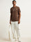 Nuon Brown Printed Slim Fit Cotton T-Shirt