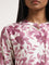 Utsa Purple Floral Printed A-Line Kurta