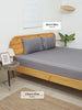 Westside Home Grey Embroidered King Bed Flatsheet and Pillowcase Set