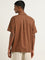 ETA Dark Brown Wave-Textured Relaxed-Fit Cotton Shirt