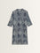 Utsa Navy Abstract Printed Straight Cotton Kurta