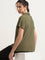 Wardrobe Solid Olive Relaxed-Fit Top