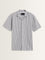 WES Casuals Charcoal Striped Relaxed-Fit Cotton Shirt