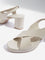 LUNA BLU Ivory Slingback Heel Sandals