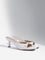 LUNA BLU White Buckled Heel Sandals