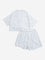 Y&F Kids White Leaf Design Shirt & Shorts Set