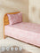 Westside Home Dusty Pink Floral Design Single Bed Flat Sheet and Pillowcase Set