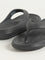 SOLEPLAY Dark Grey Ribbed Textured Flip-Flops