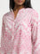 Utsa Pink Printed Straight Cotton Kurta