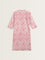 Utsa Pink Printed Straight Cotton Kurta