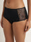 Wunderlove Black Floral Embroidered Full Briefs