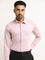 WES Formals Light Pink Solid Slim Fit Shirt