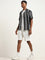 Nuon Black Striped Design Relaxed-Fit Shirt