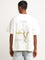 Nuon Off-White Contrast Print Relaxed Fit T-Shirt