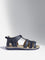 Yellow Navy Multi-Strap Sandals