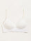 Superstar White Solid Padded Non-Wired Cotton Blend Bra