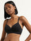 Superstar Black Padded Non-Wired Cotton Blend Bra