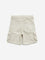 HOP Kids Beige Cargo-Style Mid-Rise Cotton Shorts