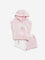 HOP Kids Pink Hoodie T-Shirt and White Shorts Set