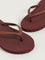 LUNA BLU Maroon Shimmer-Detailed Flip-Flops