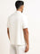 Ascot Off-White Solid Cotton Blend Relaxed Fit Shirt