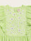 Utsa Kids Green Gingham Checkered Tiered Cotton Dress (8 -14yrs)