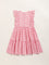 Utsa Kids Pink Gingham Checkered Tiered Cotton Dress (8 -14yrs)