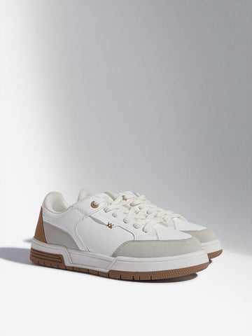 LUNA BLU White Colour-Blocked Sneakers