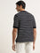 Ascot Navy Striped Relaxed-Fit T-Shirt