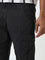 WES Casuals Black Relaxed-Fit Mid-Rise Cotton Trousers