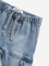 HOP Baby Blue Cargo-Style Relaxed - Fit Mid - Rise Jeans